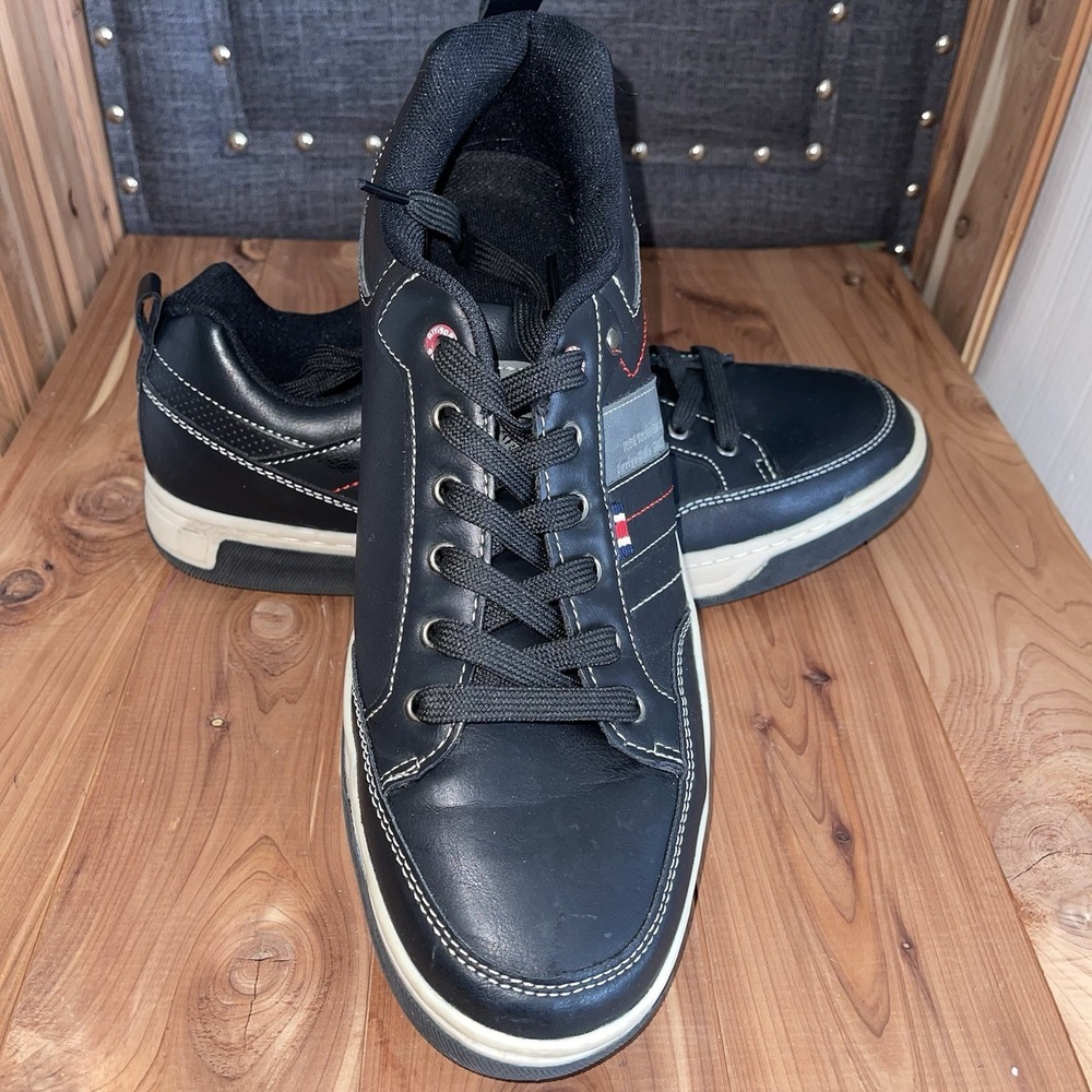 Arrigo Bello Mens Black Beige Maroon Size 11.5 Shoes, Sneakers, Trendy, Leather